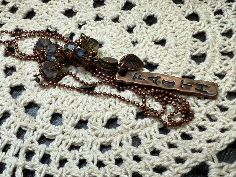 faith-charming copper necklace