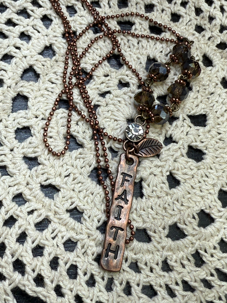faith-charming copper necklace