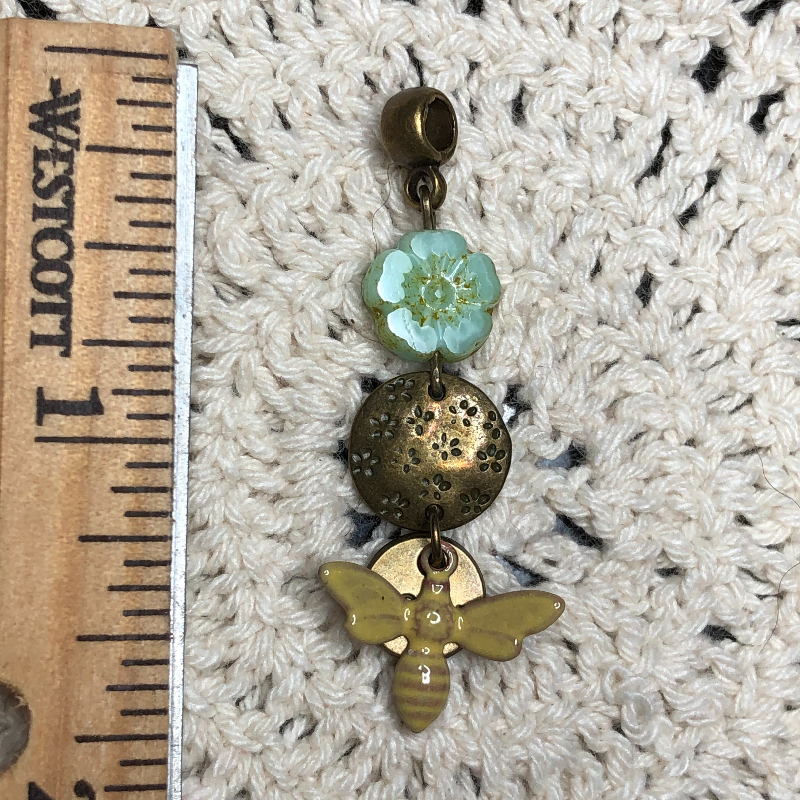 bee love-enameled bee necklace pendant-2
