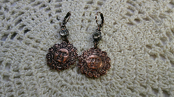 earrings massive star-just copper