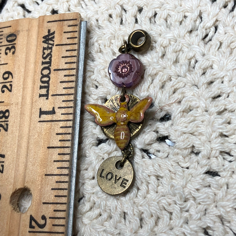 bee love-enameled bee necklace pendant-7