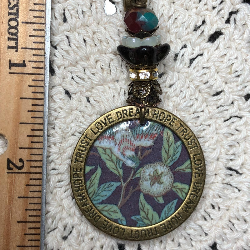 a bird's paradise  enameled necklace pendant-2