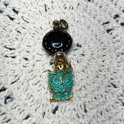 dark side of the moon-owl necklace pendant