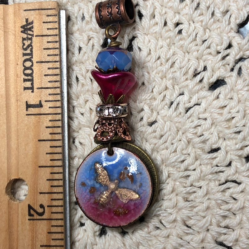 bee-ing vibrant enameled necklace pendant