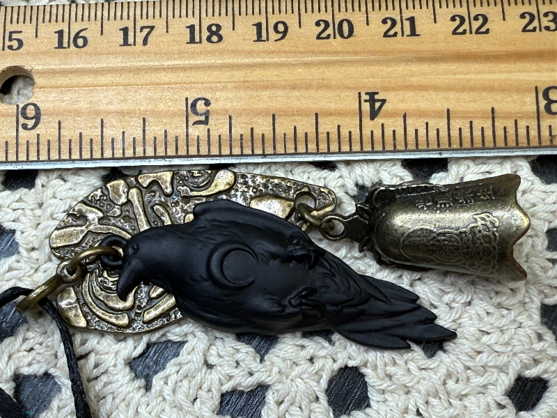 black raven necklace