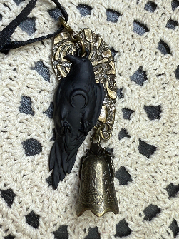 black raven necklace