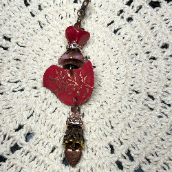 red bird love necklace pendant
