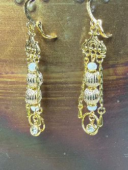 vintage estate chandelier roman goddess earrings