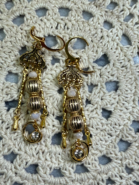 vintage estate chandelier roman goddess earrings