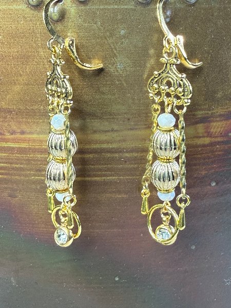 vintage estate chandelier roman goddess earrings