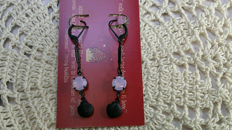 earrings-eclectic beach experience-glistening pink