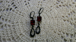 earrings- santa fe-red