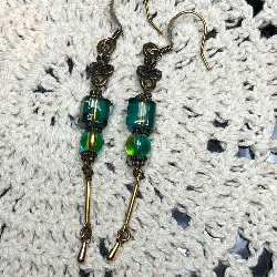 goodness just glows vintage beaded earrings