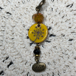 make a wish, enameled dandelion necklace pendant-12