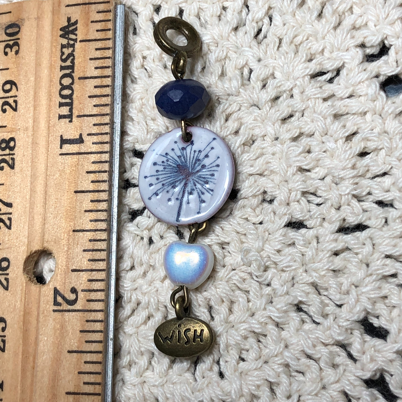make a wish, enameled dandelion necklace pendant-5