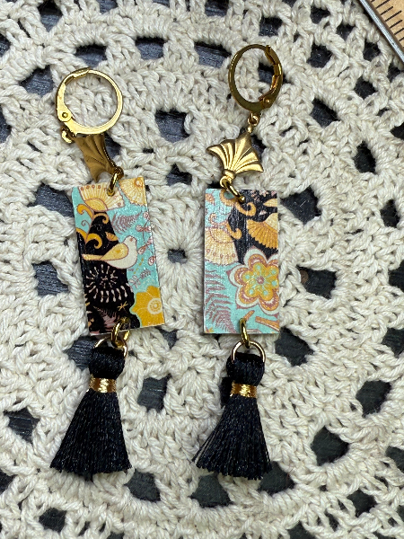 art-board bird earrings