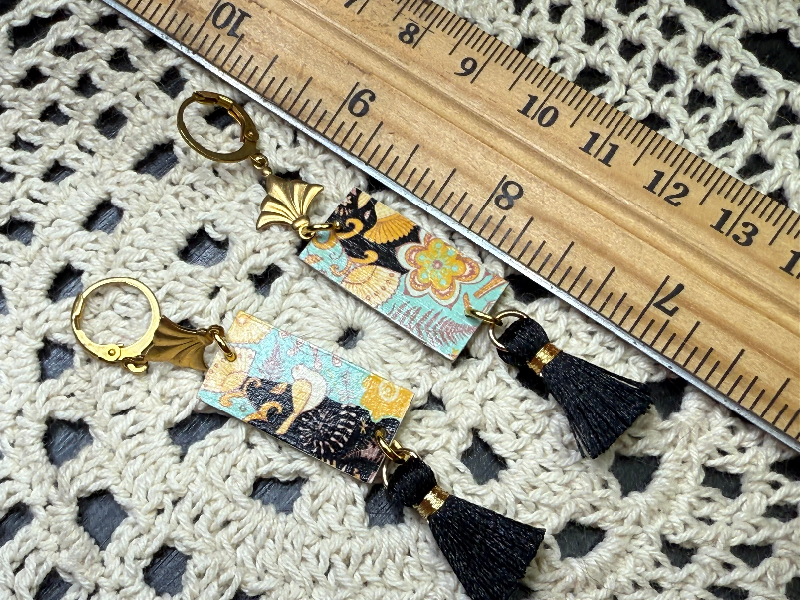 art-board bird earrings
