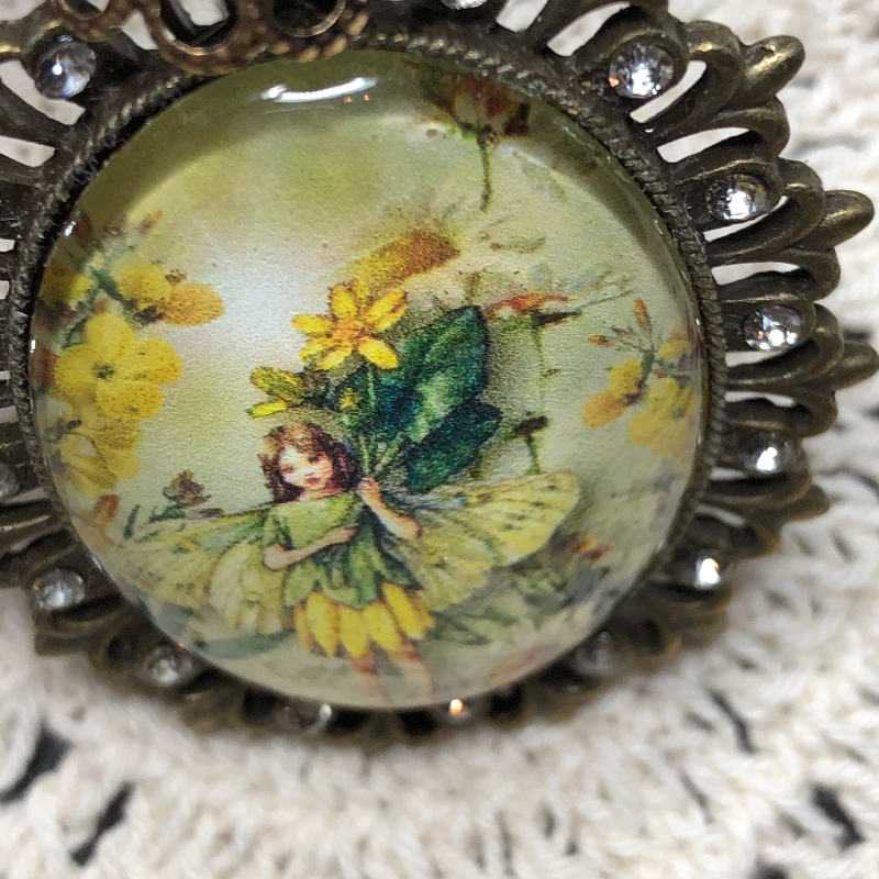 prairie daisy fairy necklace pendant