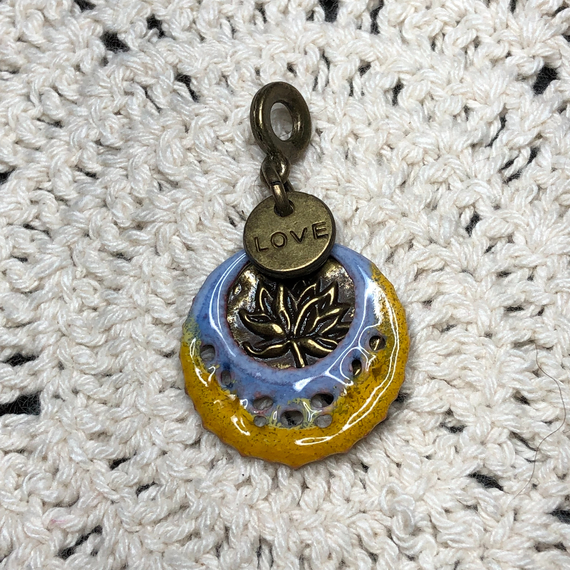 soul of enlightenment- enameled necklace pendant