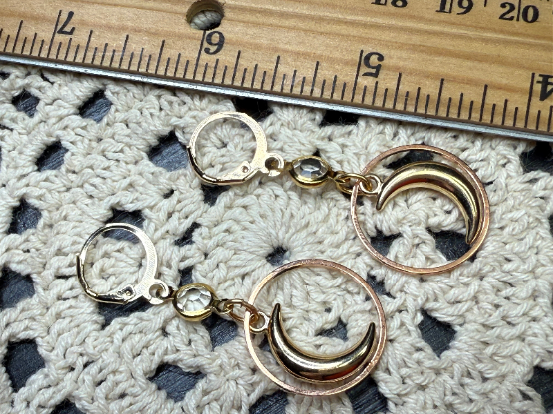 moon hoop earrings