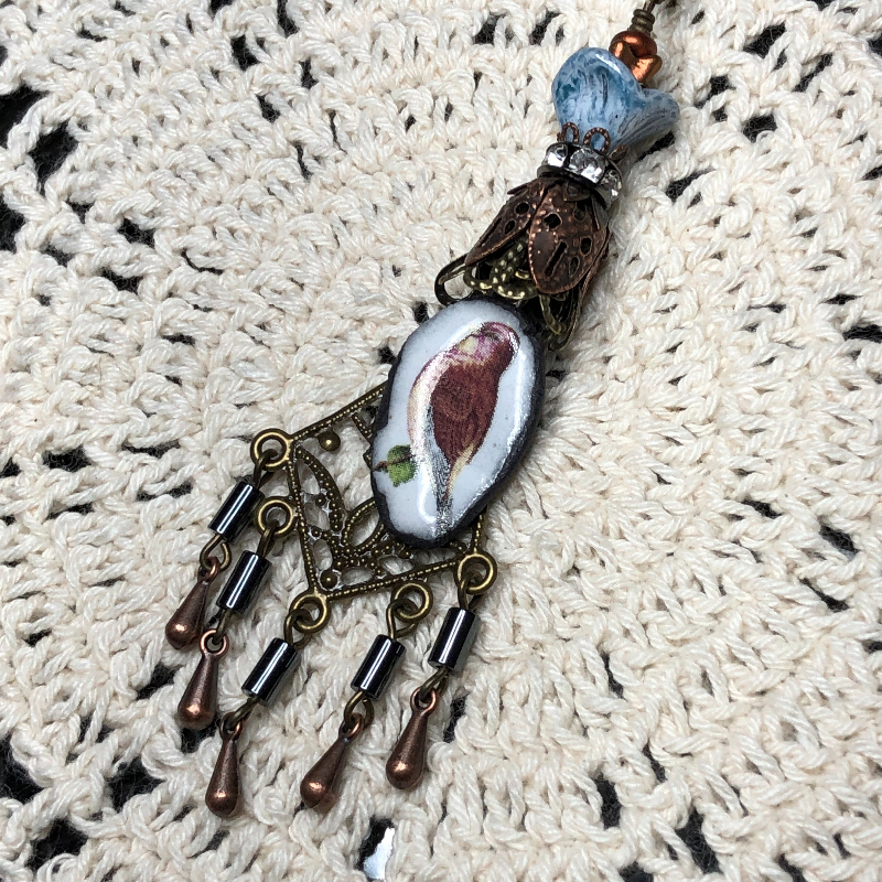 hippie hawk necklace pendant