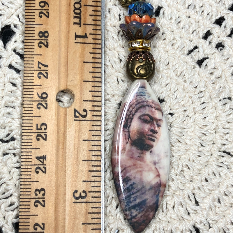 buddha just buddha ceramic necklace pendant