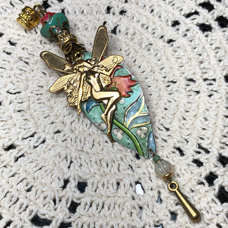she sees everything-fairy of the clouds necklace pendant