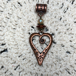 love is all you need-copper heart necklace pendant