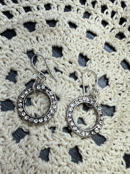 rhinestone hoop earrings