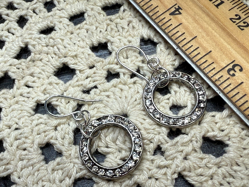 rhinestone hoop earrings