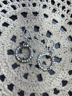 rhinestone hoop earrings