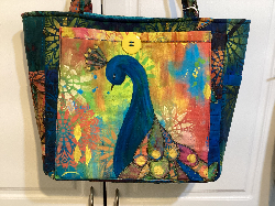 Quilted Peacock Tote