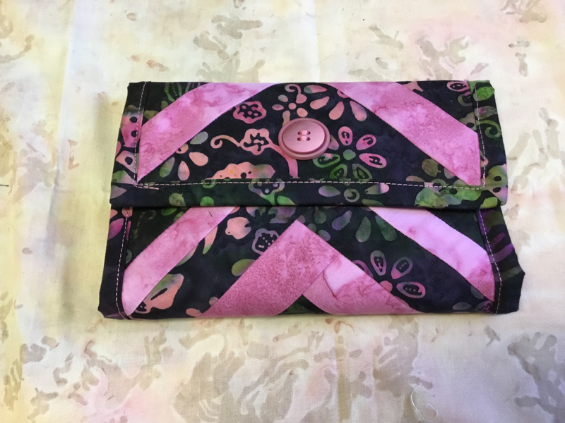 Wallet Black/ Pink Batik