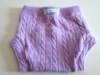 Large Purple Cable Recycled Wool Soaker