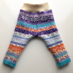 6-12 months - Purple, Teal and Orange Patterned Longies