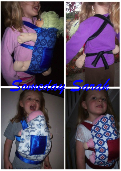 Pink Tattoo Toy Front Carrier for your Little One to Carry their Toy Baby
