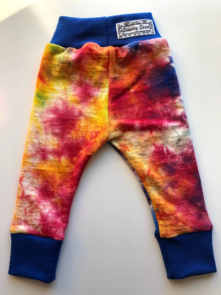 6-12+ Months - Rainbow LWI dyed Wool Longies - Medium