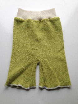 6-12 months - Green Wool Upcycled Shorties - Medium