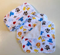 Zoo Animal Cotton Knit and Bamboo Velour Cloth Wipes