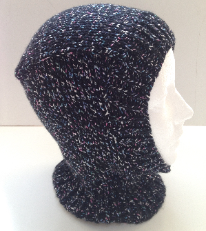 2 to 10 years+ - Black Speckled Acrylic Fitted Balaclava