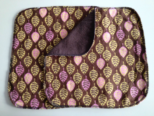 Brown Leaf Double flannel Unpaper towels or Napkins