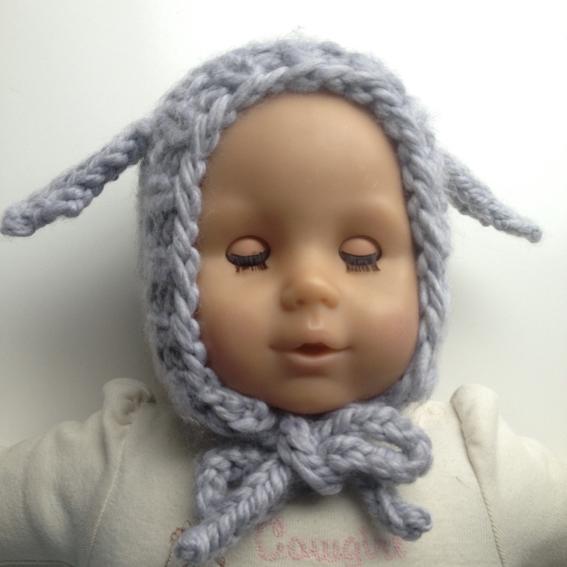0-6 months Hand Knit Baby Bonnet