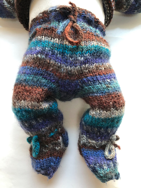 0-3+ months - Hand Knit Wool Footies