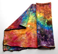 Hand dyed Wool Jersey Rainbow Blanket