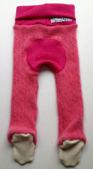 Recycled Pink Cashmere Footies and Hat Set - 0-6 months