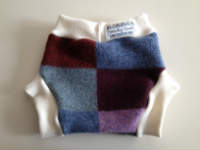 Large Blue, Purple and Maroon Recycled Wool Soaker