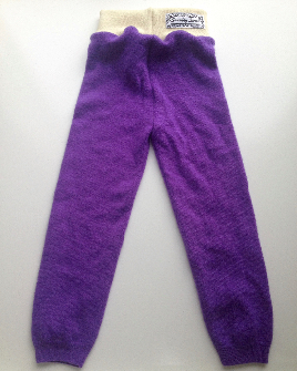 12-24+ Months - Up-cycled Purple Cashmere Longies - Large