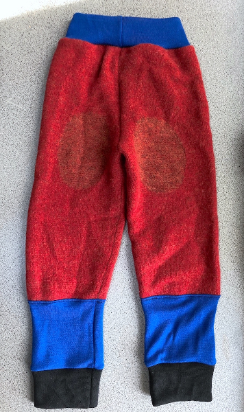 5T - Rusty Red Lambswool Longies / Upcycled Pants