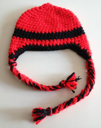 Red Ladybug Crochet Acrylic Hat