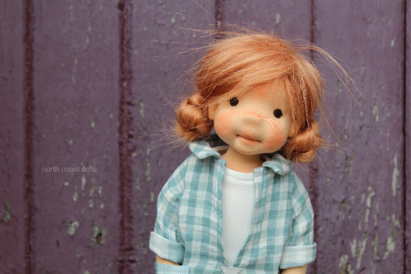 Bertille 14" natural fiber doll